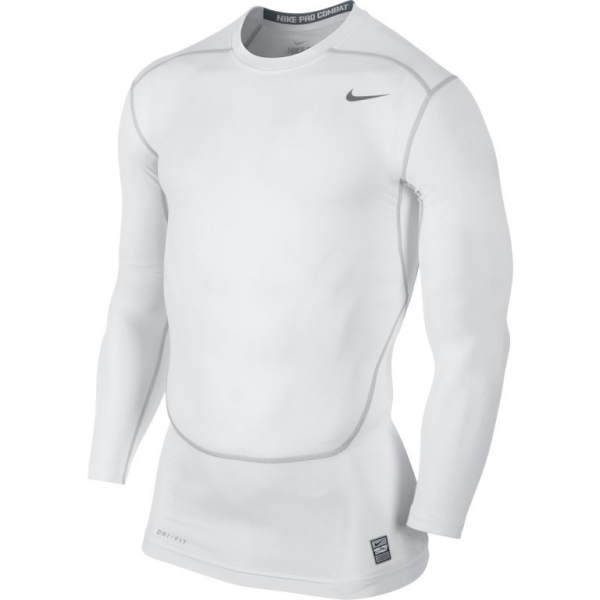 Nike Pro Combat Core LS Top Blanc Nike Pro Combat Core LS Top Blanc