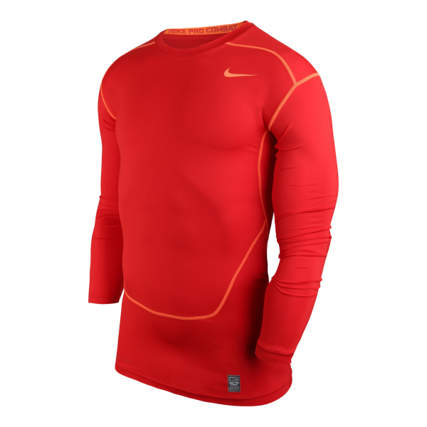 Nike Pro Combat Core LS Top Rouge Nike Pro Combat Core LS Top Rouge