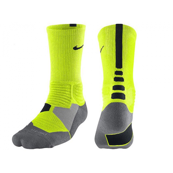 Nike Chaussettes Hyperelite Jaune Fluo/Noir Nike Chaussettes Hyperelite Jaune Fluo/Noir
