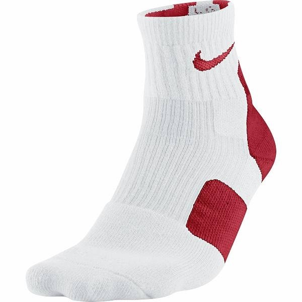 Nike Elite BB Quarter White/Red Nike Elite BB Quarter White/Red