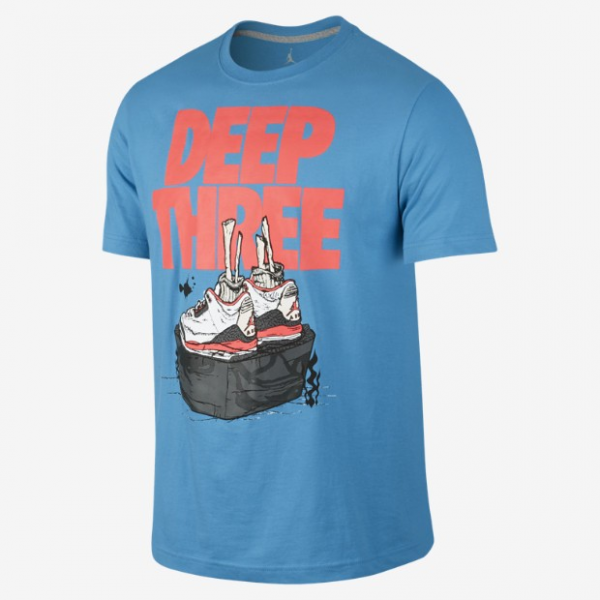 Jordan AJIII Cement Shoes Tee blue Jordan AJIII Cement Shoes Tee blue